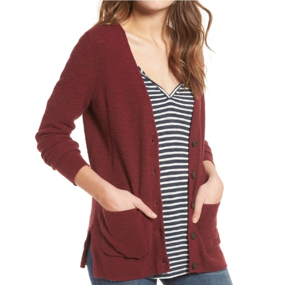 Madewell Sweaters - Madewell Maroon Cardigan